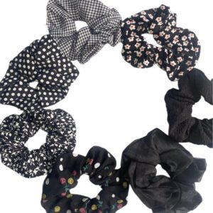 Circle of Black- scrunchies