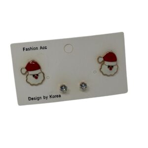 Rhinestone Santa Earrings